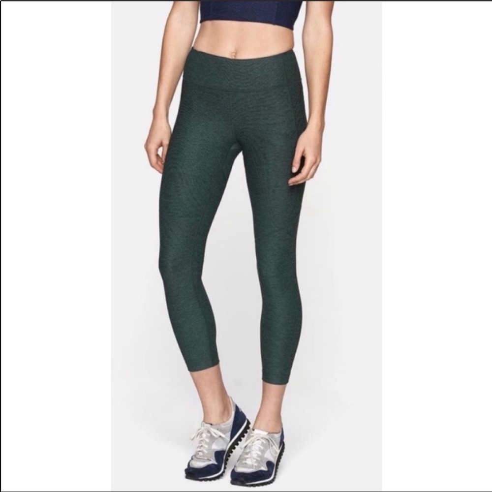 Outdoor Voices Warmup Cropped Leggings Dark Green Size Large